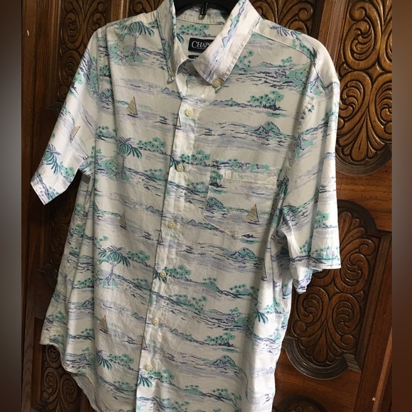 Mens Sailboat Button down and collar shirt. - Picture 2 of 14